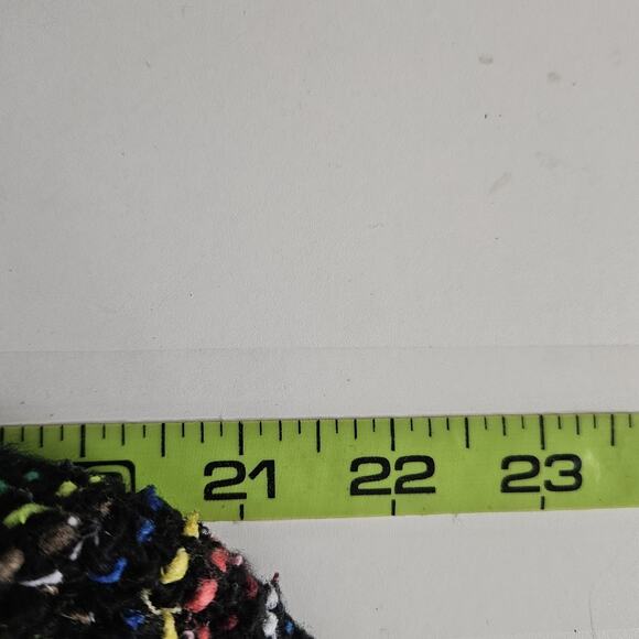 Acrylic Small Baja Rainbow Stripe Pullover Tunic Kangaroo Pocket Hippie Grunge - Picture 7 of 8